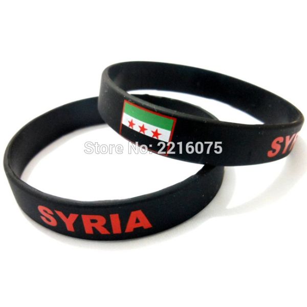 

300pcs syria wristband silicone bracelets by dhl express, White