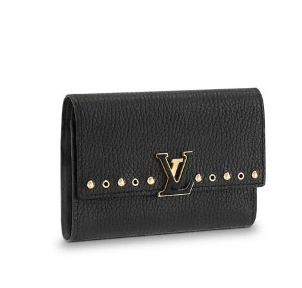 

Capucine compact wallet m62765 2018 new women fa hion how exotic leather bag iconic bag clutche evening chain wallet pur e