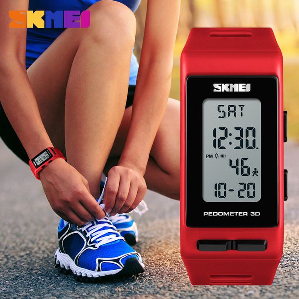 

skmei brand women watches pedometer calories digital watch ladies outdoor running electronic watch women sports watches 1363, Slivery;brown