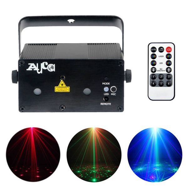 Full Color Remote Rosso Verde Blu Laser Light Blue LED Mixing Effect DJ Show Projector Home Party Stage LightingRGB300