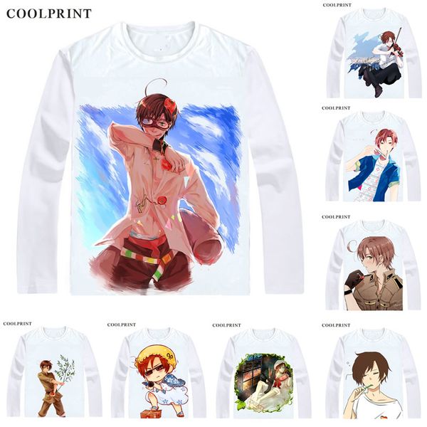 

south italy brothers lovino vargas t shirt axis powers hetalia men t-shirt casual vintage tshirt printed long sleeve shirts, White;black