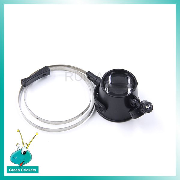 

rp-13b-a 15x magnifier acrylic ultra clean lens head-mounted clip led eye loupes watch tool for watchmaker repair