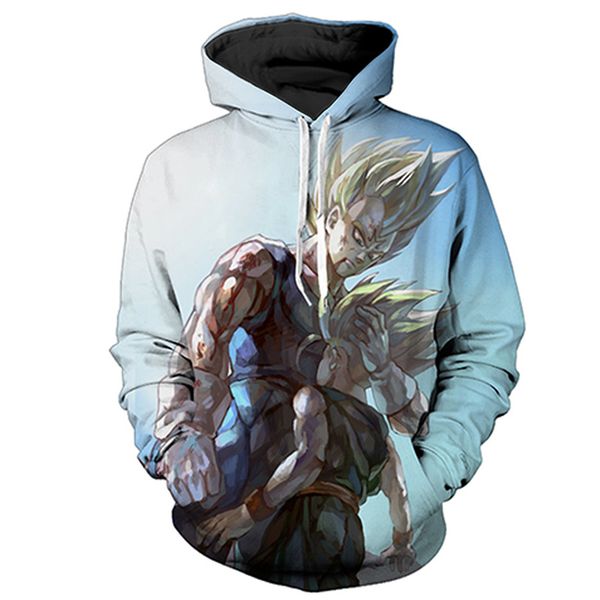 

новые моды мультфильм dragon ball 3d печати гоку толстовки мода одежда женщины / мужчины толстовка толстовки повседневная пуловеры k73, Black
