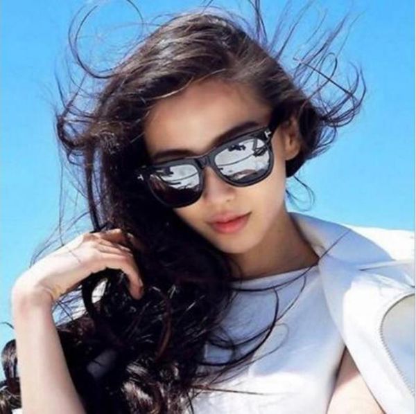 

frame солнцезащитные очки мода поляризованные очки женщины уф-защитный марка дизайнер открытый круглый с коробкой и coloth, White;black