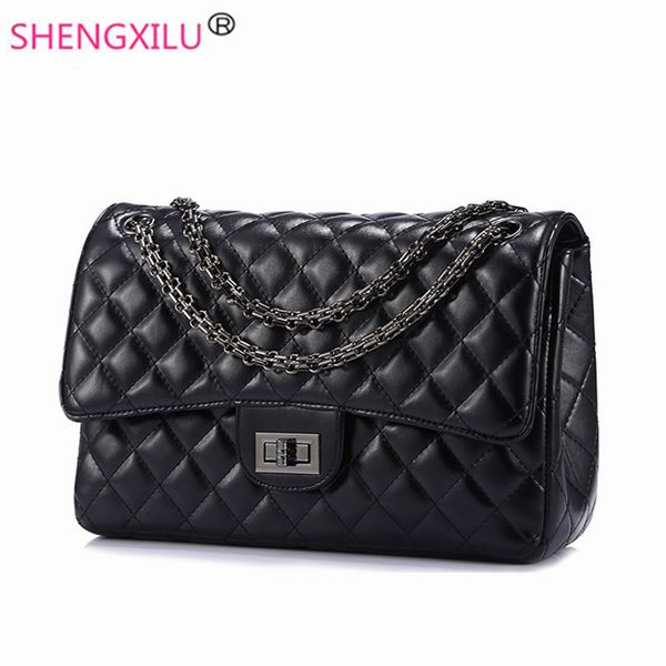 

Shengxilu Плед Женщины Сумки На Ремне Марка Кожа Crossbody Сумки Посыльного Мода Роскошные Дамы Цепи Сумки Мешки Bolsos