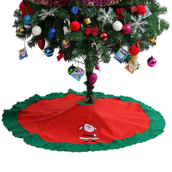 

3 шт. 36 " красный рождественская елка юбка новый год xmas дерево ковер веселый санта-клаус рождественские украшения для дома открытый декор