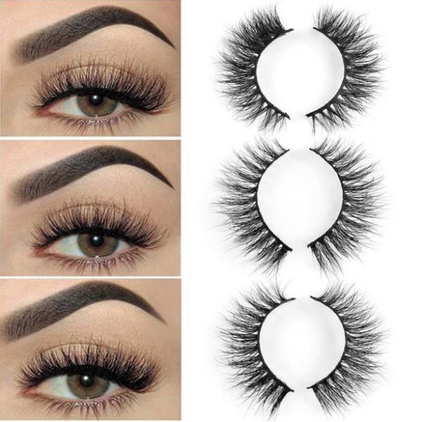 

10pairs full strip lashes 3d mink transparent plastic lashes 100% real siberian mink strip eyelashes premium false eyelashes