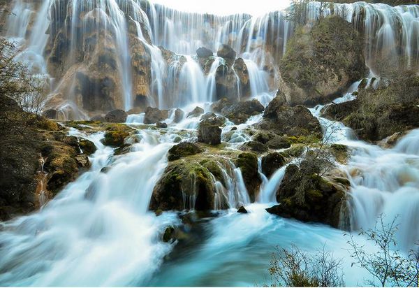 

самоклеящиеся обои красивый открытый водопад воды 3d этаж трехмерная картина 3d обои стены