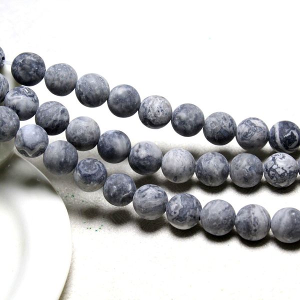 15‘’ Natural Black Round Lava Rock Gemstone Beads 4//6//8//10mm