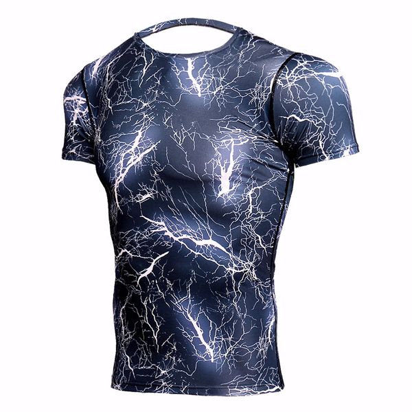 

3d printed camo t-shirts men fitness compression shirt men's mma short sleeve quick dry male crossfit breathable rashguard, White;black
