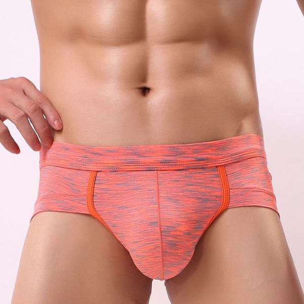 

2018 men briefs -xxl men underwear printed color soft underpants breathable nylon underwear u convex hombre, Black;white