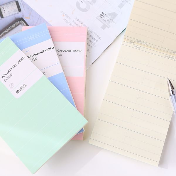 

unikiwi korea stationery creative super english word book lovely students portable note pads.w-0197, Purple;pink