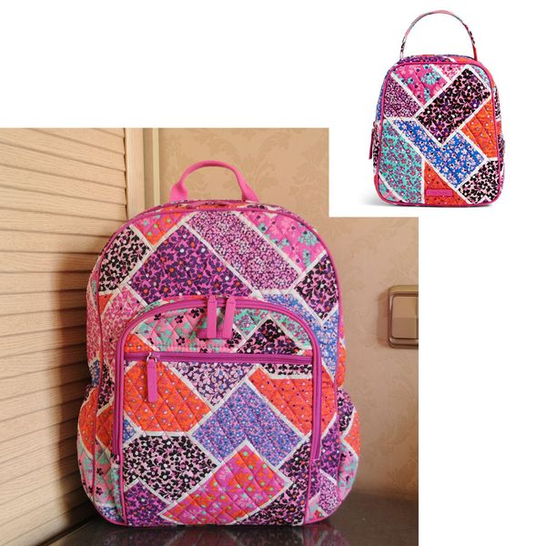 

Cotton chool bag campu lapbackpack chool bag with lunch bag