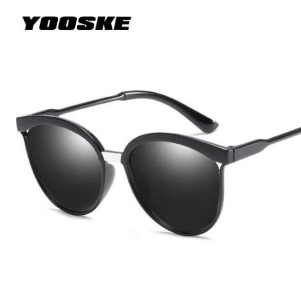 

yooske cat eye sunglasses women men vintage mirror sunglass womens brand designer retro sun glasses goggles eyewear uv400, White;black
