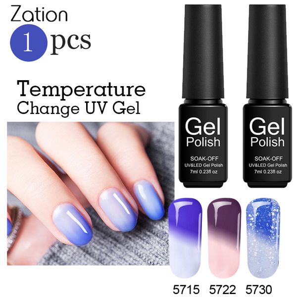 

zation uv gel polish nail art design nail gel permanente polish temperature changing colors salon art lacquer primer, Red;pink