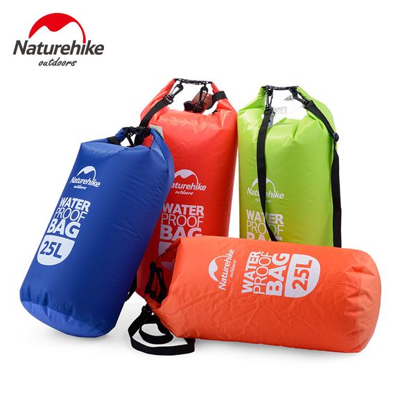 

naturehike waterproof bag 25l outdoor swimming storage backpack men's rafting compression bag travel equipment nh15s002-d