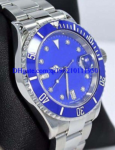 

christmas gift 71.luxury watches original box black ceramic bezel dial 116610 16610 stainless steel automatic mens men's watch watches, Slivery;brown