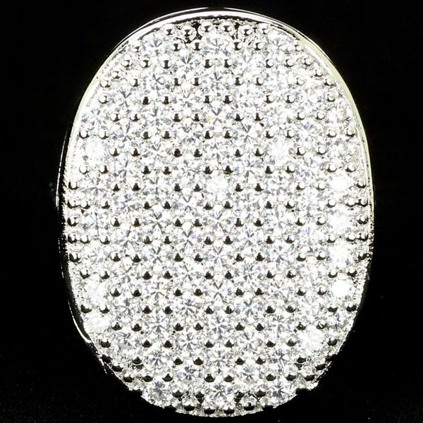 

6.6g real 925 solid sterling sier new designed white sapphirs woman's gift rings us 8.0# 26x20mm, Golden;silver