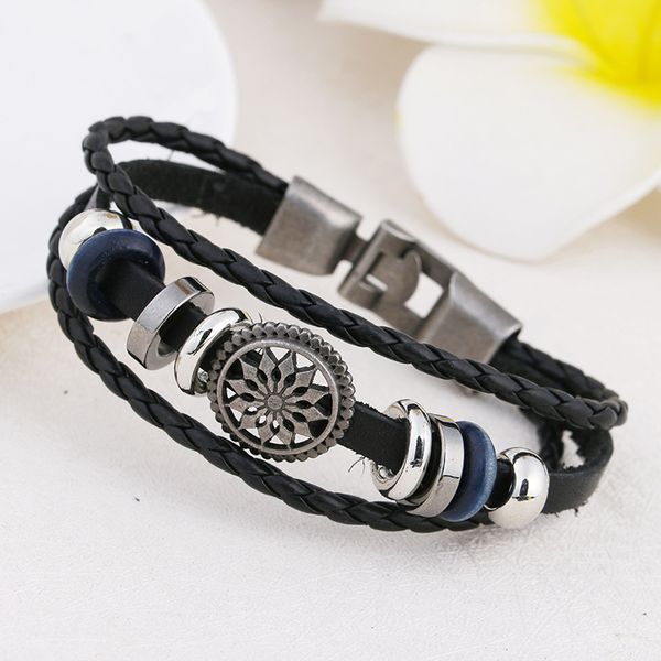 

2018 new design leather bracelet buttons chunks bracelets for women fit snap jewelry charm bracelets ing, Golden;silver