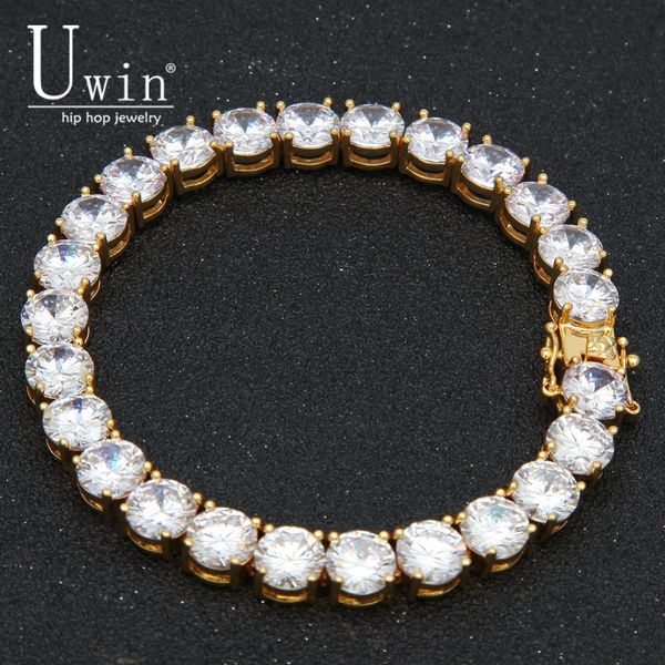 

UWIN 8mm CZ Tennis Chain Iced Out Zircon Bracelet Hip hop Link Fashion Punk Choker Chain Bling Bling Charms Jewelry