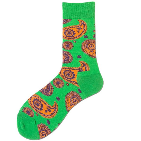 

new cycling socks pattern colorful high tube winter warm contrast color tube socks green high quality, Black