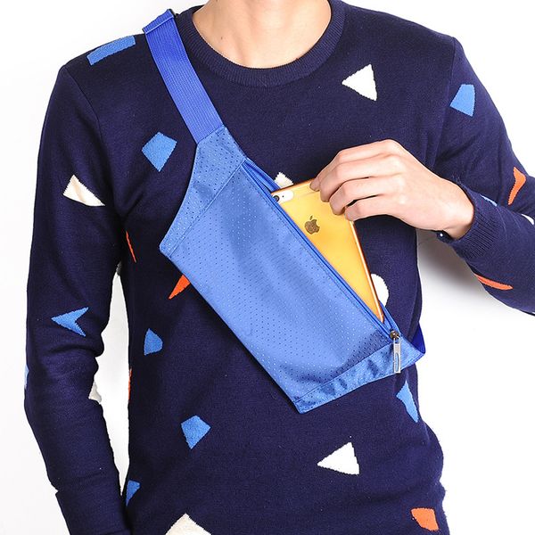 

outdoor solid color running waist chest bag sport packs for smartphones gym storage bag 9 colors new arrival