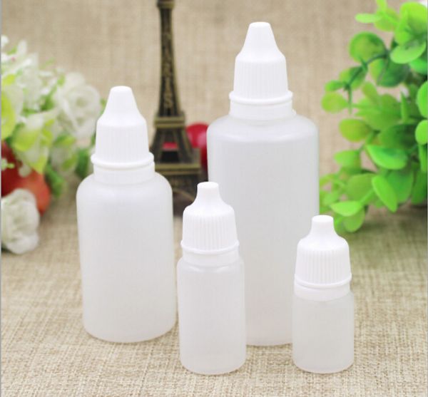 

10pcs/lot 5ml/10ml/30ml/50ml empty plastic squeezable dropper bottles eye liquid dropper sample eyes drop