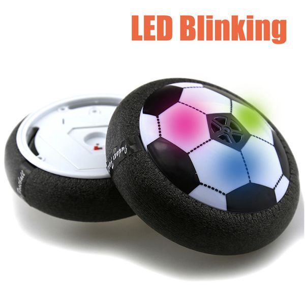 

new creative 1pcs funny led light flashing arrival air power soccer ball disc indoor football toy multi-surface hovering and gliding toy