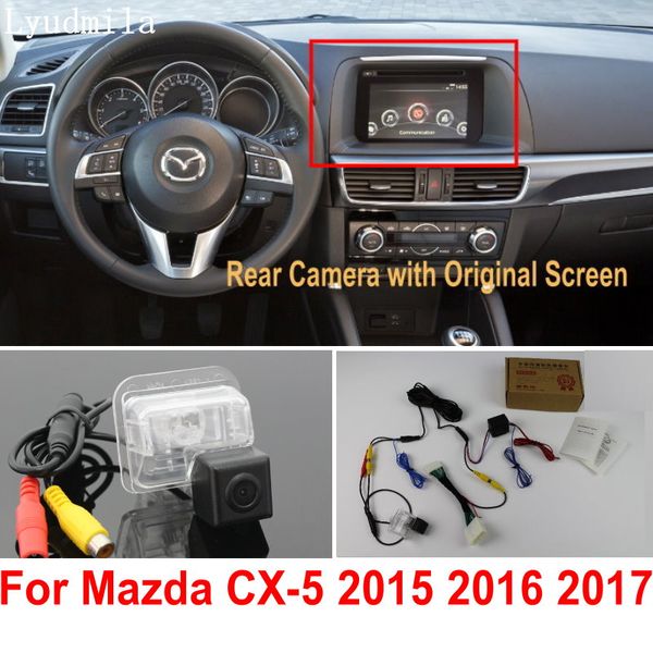 Telecamera per la retromarcia dell'automobile Collegare lo schermo originale PER Mazda CX5 CX-5 CX 5 2015 2016 2017 Telecamera per retromarcia Adattatore RCA Connector223B