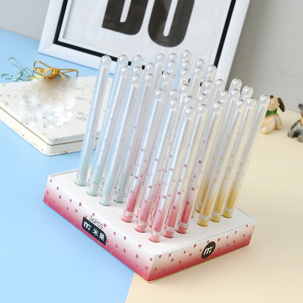 

2x dream starry crown fruits gradient gel pen rollerball pen school office supply student stationery 0.5mm black ink