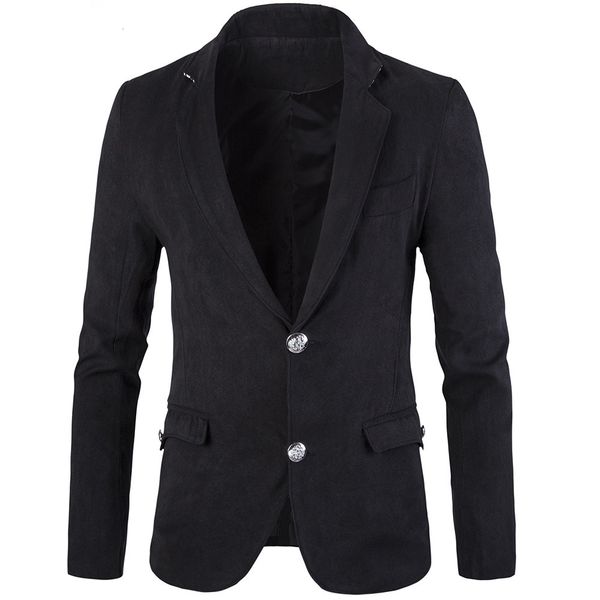 

men's autumn winter velvet black beige fashion leisure suit jacket wedding groom singer slim fit blazer male masculino, White;black