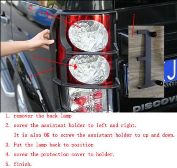 

rear light tail back guards cover protector fit for land rover discovery lr3 lr3 2003-2009 lr4 2010-2016