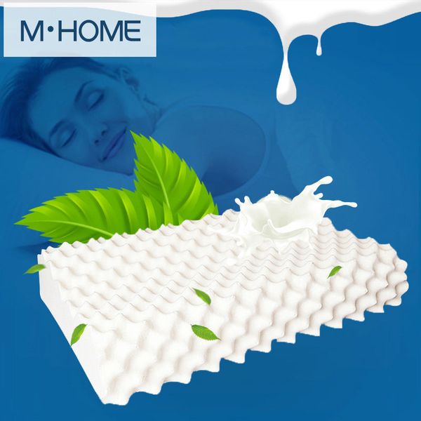 

new thailand imports 100% natural latex pillow orthopedic neck pillow cervical health care orthopedic latex 60x40x12x10cm