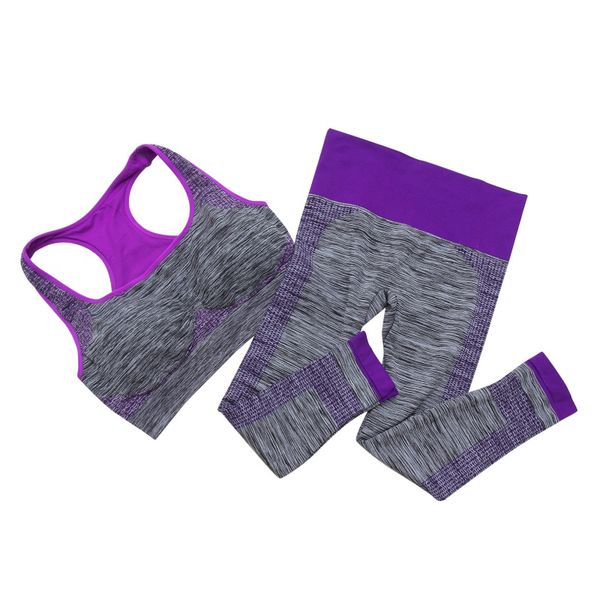 

2pcs/set women clothes women suit vest-style fast-drying ladies suits seamless bras+ pants wear suit z1, Gray