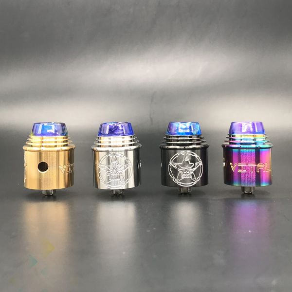 

Apocalypse Vital RDA Replaceable Dripping Atomizer 24MM Diameter BF PIN with Taper 810 Resin Drip Tip Fit 510 Mods DHL Free