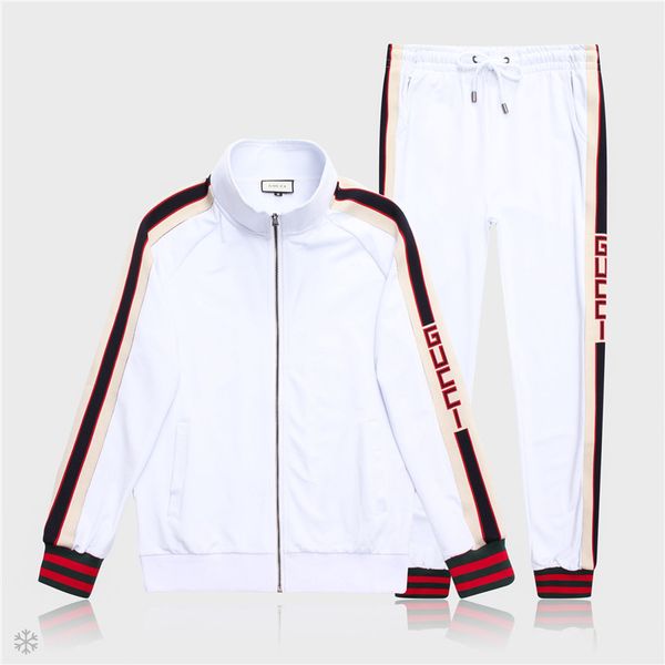 

mens jackets and pants fashion sport sweatshirt brand designer casual autumn zipper jacket and long pants m-3xl, Black;brown