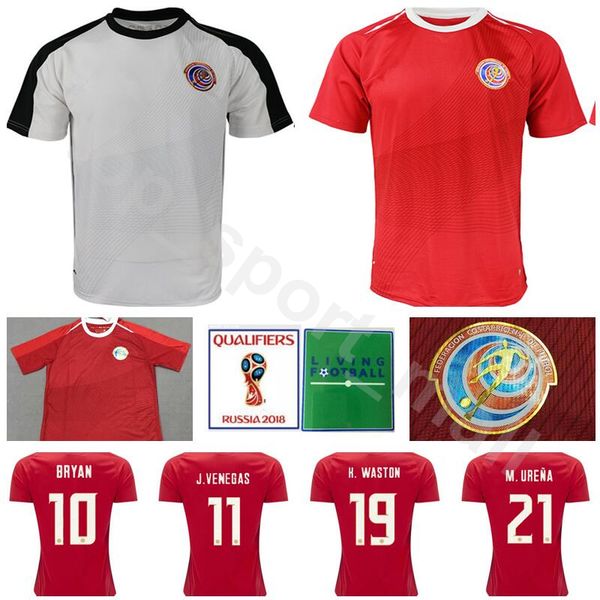 

Men Soccer Costa Rica Jersey 2018 World Cup Goalkeeper 1 Keylor Navas 10 RUIZ 5 BORGES Football Shirt Kit 12 CAMPBELL 11 VENEGAS Red White