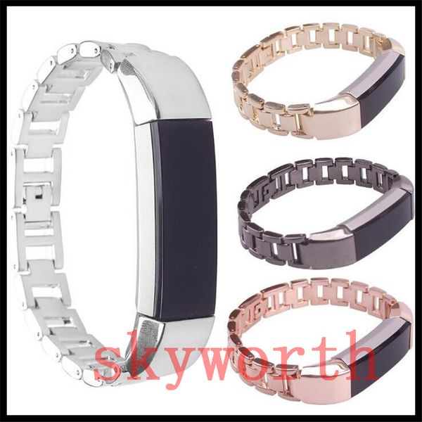 

4 color metal tainle teel watch band replacement trap for fitbit alta tracker bracelet high quality
