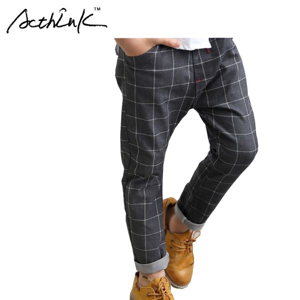 

acthink 2017 teenager boys plaid england style suit pants brand children spring formal wedding trousers for boys kids pant,ac010, Blue