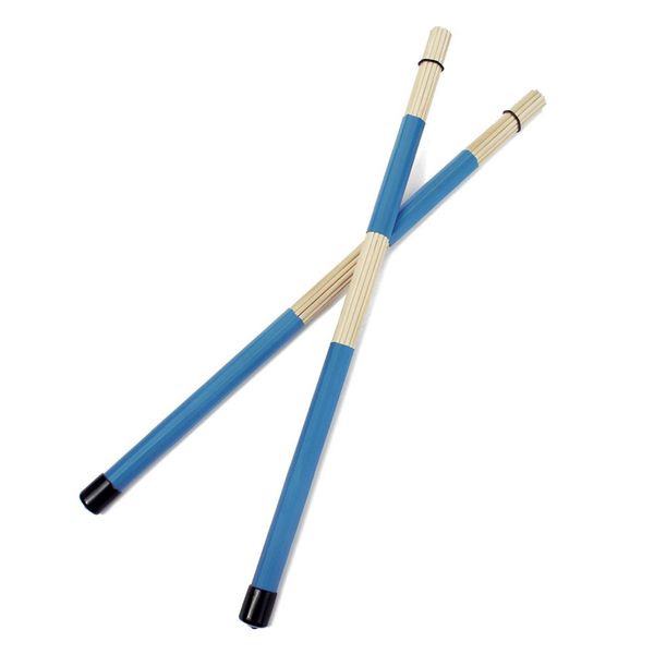 2 Peças de Pincéis de Bateria Varas Varas De Bambu Instrumento de Percussão Acessório Azul 15.94 polegada-MÚSICA