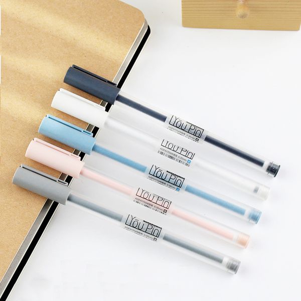 

4 pcs cute kawaii new simple 0.35mm mg writing gel pen office school supplies stationery kids student children