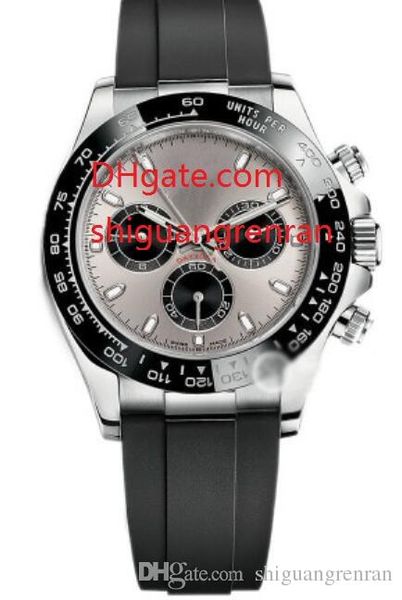 

Men fa hion rubber trap 116519 ln luxury wri twatch automatic mechanical watch 18k white gold ceramic bezel ca ual men watche for reloj