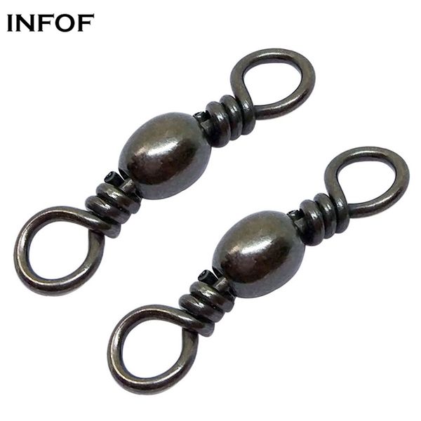 

infof brand 500pcs/lot fishing swivels barrel swivel carp fishing tackle lure line hook fishing connector pesca acesorios wholesale