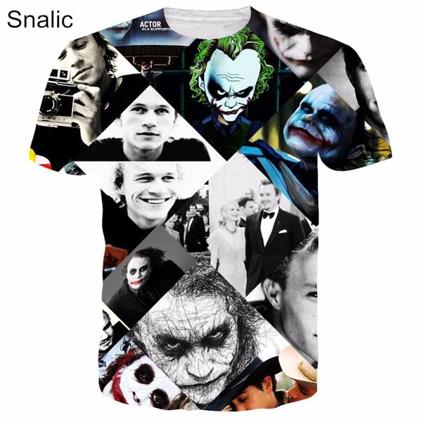 

snalic мужская harajuku футболка 3d печати с коротким рукавом футболка лето повседневная дышащая футболка плюс размер hio hop прохладный hoo, White;black