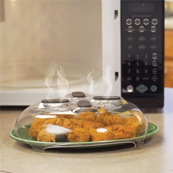 

transparent microwave hover anti sputtering cover heat resistant magnetic guard covers microwave splatter lid with steam vents