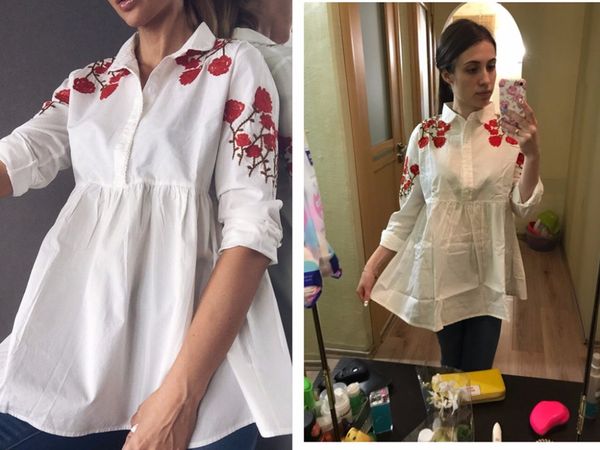 

2020 new cotton casual turn-down collar long sleeve white women chinese plum embroidery blouse female work shirts office