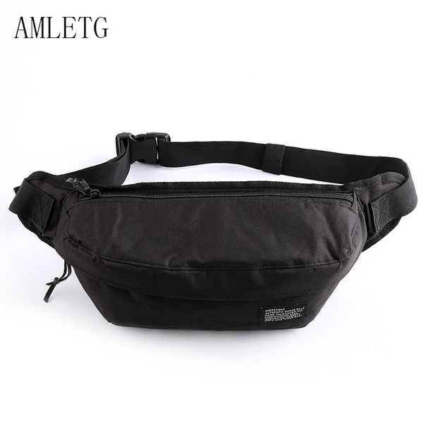 

waist bag men's men's casual functional pockets purse wallet phone pockets gray black hairpin hip bag shoulder strap