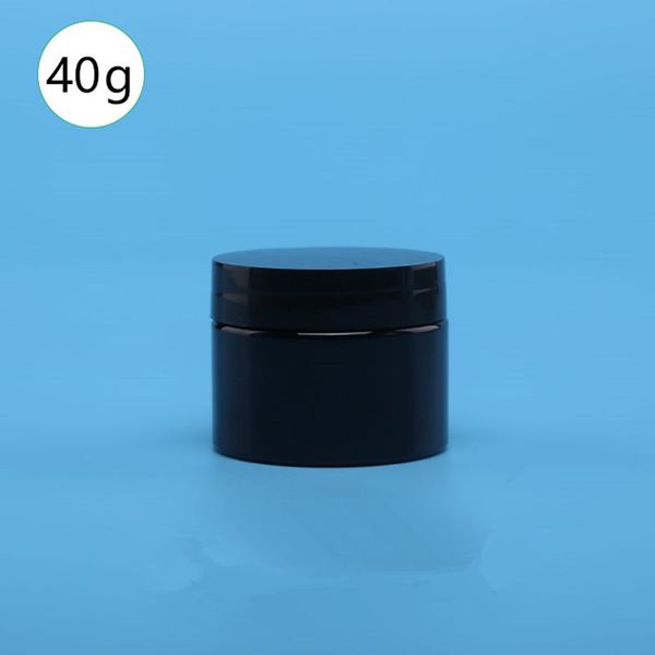 

40g black cream jar with lid for mask/eye cream/eye shadow plastic jars, cosmetic containers, cosmetic packaging f1064