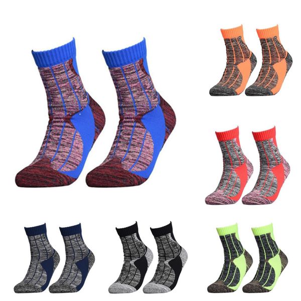 

1 pair winter thermal ski socks men cotton spandex sport snowboard socks wearable thermosocks calcetines de ciclismo, Black