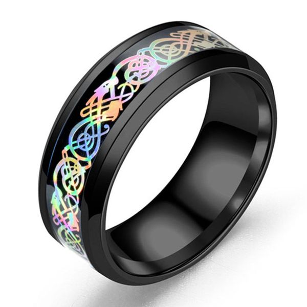 

whole salecaxxby brand stainless steel colorful dragon ring fine jewelry how to train your dragon for men wedding ring carbon fiber, Golden;silver